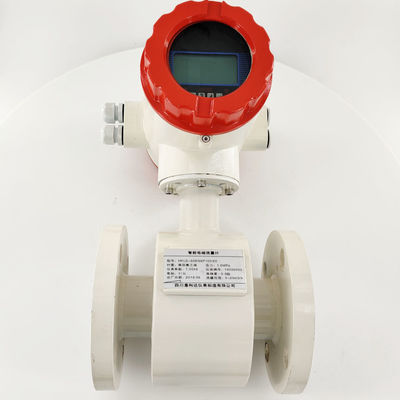 ISO 4-20mA Water Flow Meter Elektromagnetik Dengan Koneksi Flange