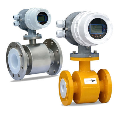 IP65 Tahan Air Elektromagnetik Flow Meter Stainless Steel Chamber